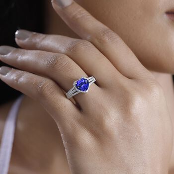 RHAPSODY AAAA Tansanit und VS Diamant Ring in 950 Platin - 2,44 ct.