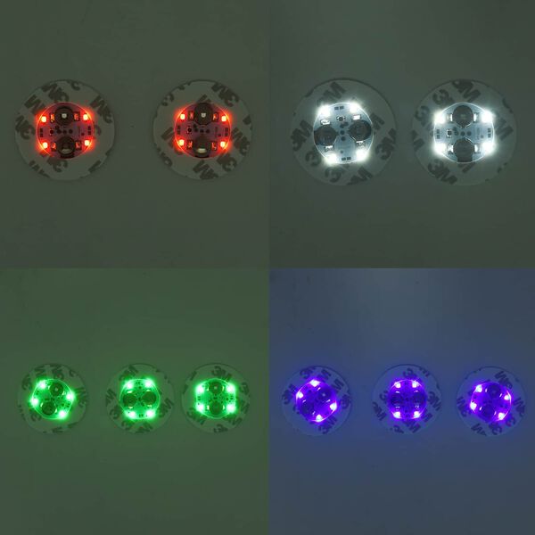 LED-Untersetzer-Set (10 Stk.), Lichtfarben: Blau (3), Gr&uuml;n (3), Rot (2), Wei&szlig; (2) image number 6