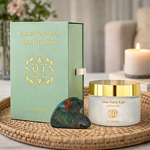 Shea K&ouml;rperbutter mit Jojoba&ouml;l inkl. Labradorit Gua Sha, 225 ml image number 1