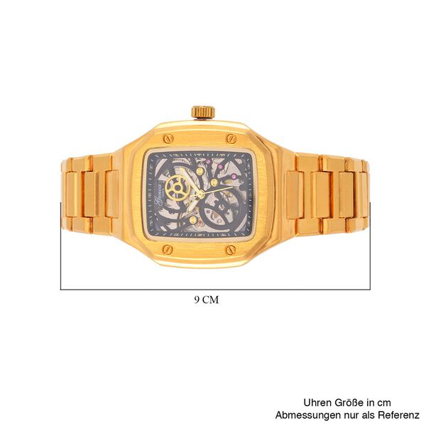 Reiner Edelstahl IP-Gelbbeschichtung Uhren 20 cm ca. 128,00g image number 8