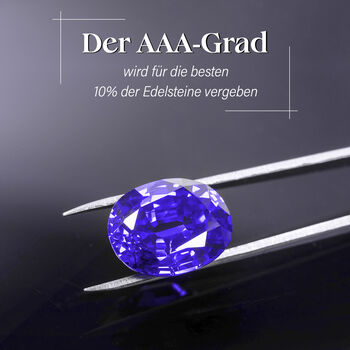 AAA Tansanit Armband ca. 19 cm 925 Silber rhodiniert ca. 5,94 ct.