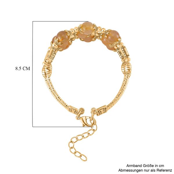 Golden strahlen Quarz Armband, 18 cm - 68,50 ct. image number 6