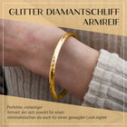 Glitter Diamantschliff Armreif In vergoldetem Silber image number 4