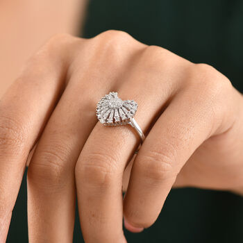 LUXURIANT DIAMOND - Lab Grown Diamant SI-GH Ring 925 Silber rhodiniert (Gr&ouml;&szlig;e 17.00) ca. 0.50 ct