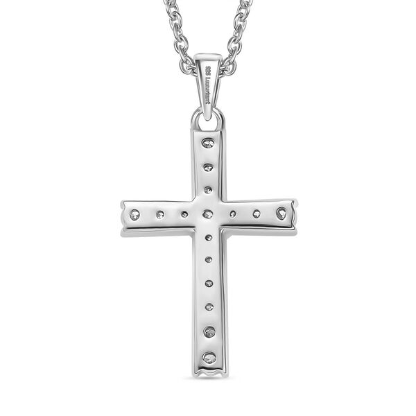 LUXURIANT SI-GH Labor Diamant Anh&auml;nger mit 45cm Kette, 925 Silber rhodiniert - 0,51 ct. image number 5