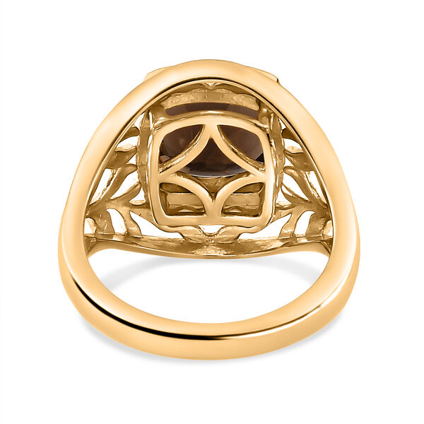 Rauchquarz Ring, Messing vergoldet (Gr&ouml;&szlig;e 17.00) ca. 2,60 ct image number 5