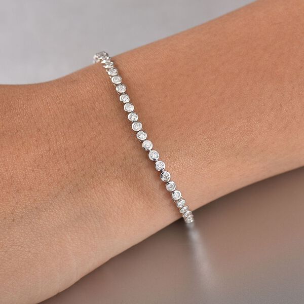 LUXURIANT DIAMOND - Lab Grown Diamant SI-GH SGL zertifiziert Armband ca. 19 cm 925 Silber rhodiniert ca. 2.00 ct image number 3