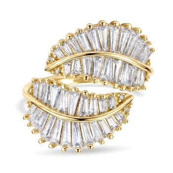 Wei&szlig;er Zirkonia Ring Nickelfreies Messing Flexibles (Gr&ouml;&szlig;e 19.00-20.00)