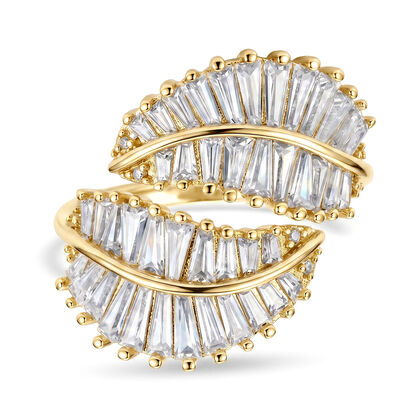 Wei&szlig;er Zirkonia Ring Nickelfreies Messing Flexibles (Gr&ouml;&szlig;e 19.00-20.00)