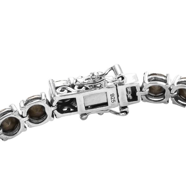 LUSTRO STELLA - &ouml;sterreichisches, wei&szlig;es Kristall-Armband, 19 cm lang, 925 Silber platiniert ca. 13,81 ct image number 3