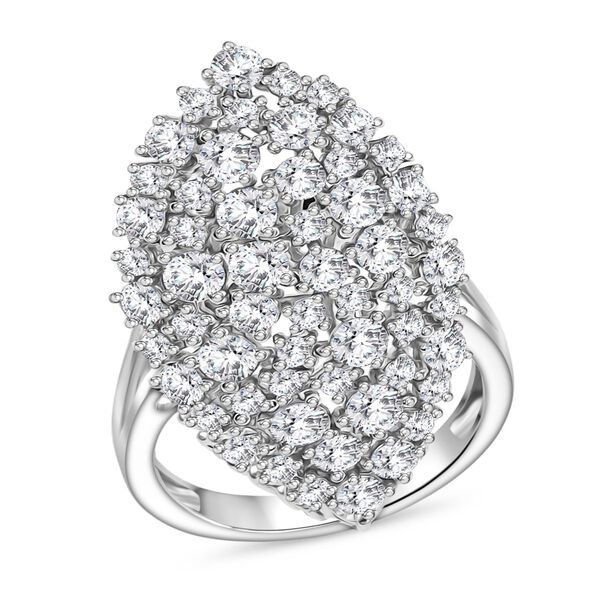 D'Joy Moissanit Ring 925 Silber rhodiniert (Größe 17.00) ca. 2,79 ct image number 4