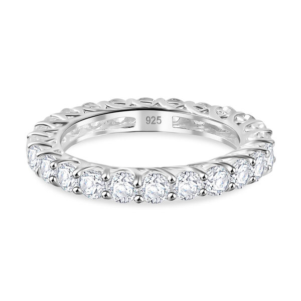 Wei&szlig;er Zirkon Ring 925 Silber (Gr&ouml;&szlig;e 19.00) ca. 5,25 ct image number 0