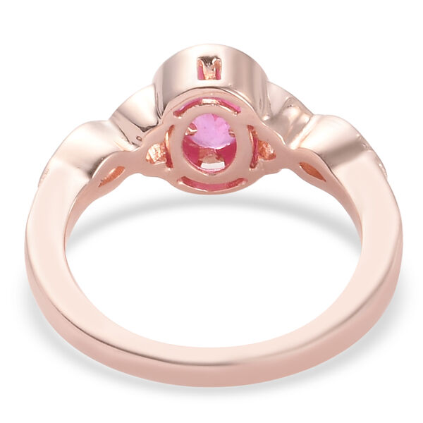 Premium Ilakaka Rosa Saphir Solitär-Ring, 925 Silber rosévergoldet, 1,09 ct. image number 6
