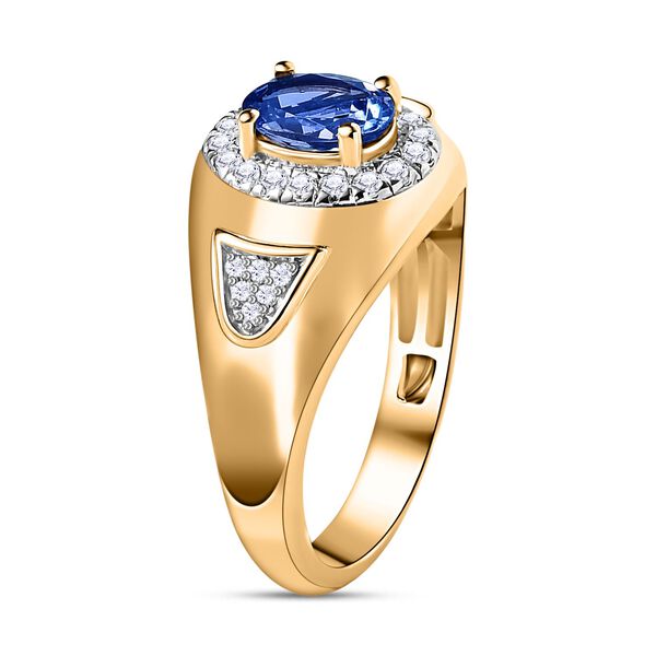 Tansanit und Zirkon Ring - 1,09 ct. image number 4