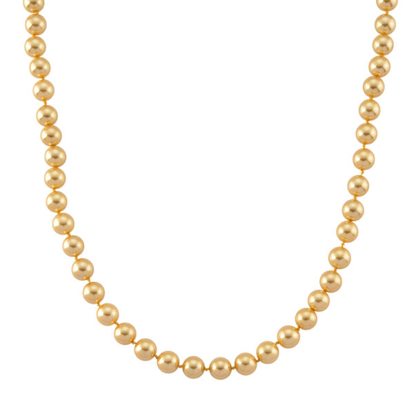 Goldene Muschelkernperle 60cm Halskette