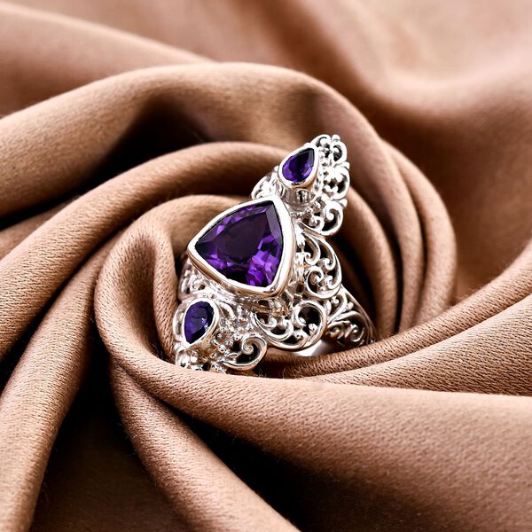 Royal Bali Kollektion - Afrikanischer Amethyst-Ring - 3,59 ct. image number 1