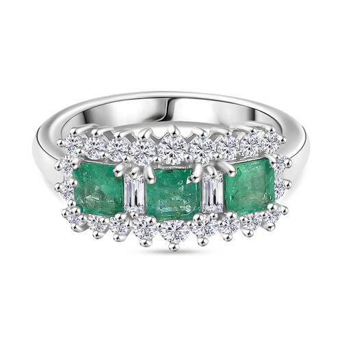 D'Joy Smaragd und Moissanit Ring - 1,62 ct. image number 0