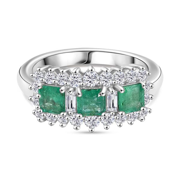 D'Joy Smaragd und Moissanit Ring - 1,62 ct.