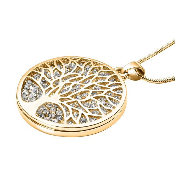 Weißer Kristall-Anhänger mit Kette image number 3