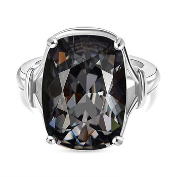 J Francis gefertigt mit SWAROVSKI - Silberner Nacht-Kristall Ring 925 Silber rhodiniert (Gr&ouml;&szlig;e 18.00) 11.32 ct