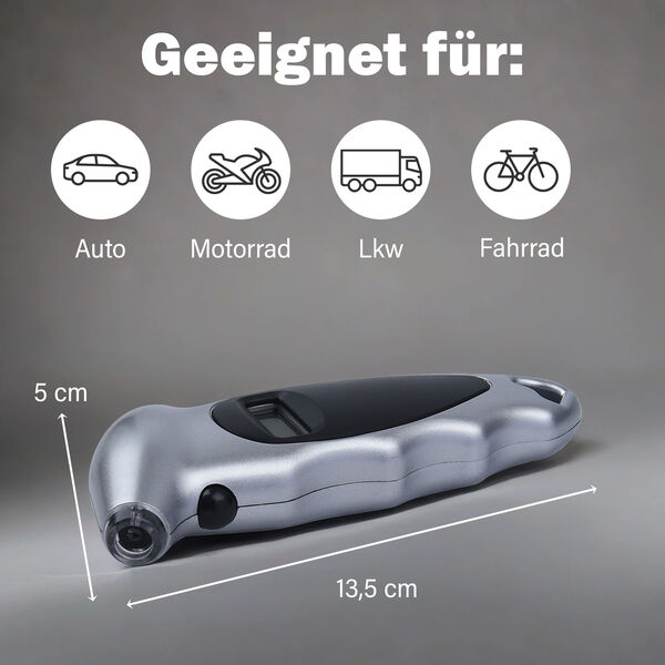 Digitaler Reifendruckmesser, Silber image number 4