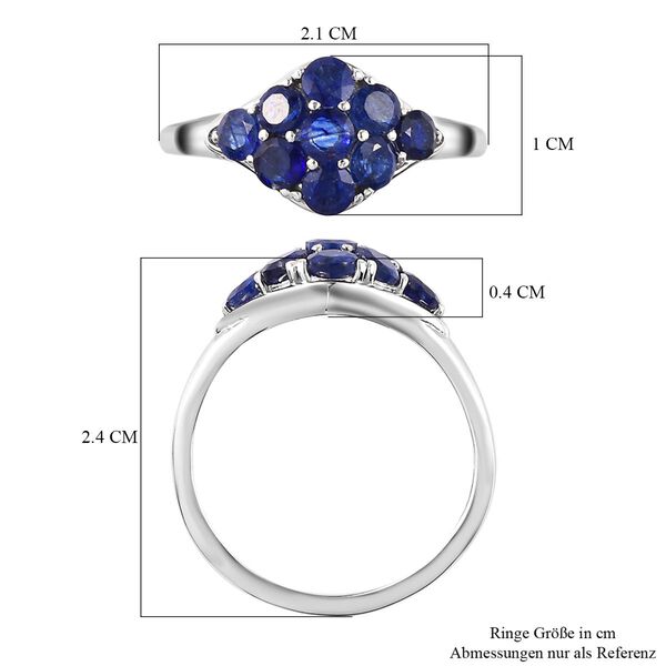 Masoala Saphir (Fissure gef&uuml;llt)-Ring, 925 Silber platiniert (Gr&ouml;&szlig;e 17.00) ca. 1.69 ct image number 7