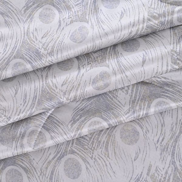 "AB side Silk quilt with cooling fabric fabric:85% nylon+15%spandex A side: print, B side match solid color Filling:100g silk+200g polyester,around 110gsm,33% silk+77% polyester Packing:gift box with PVC cover", "AB side cooling pillowcase with piping wit image number 5