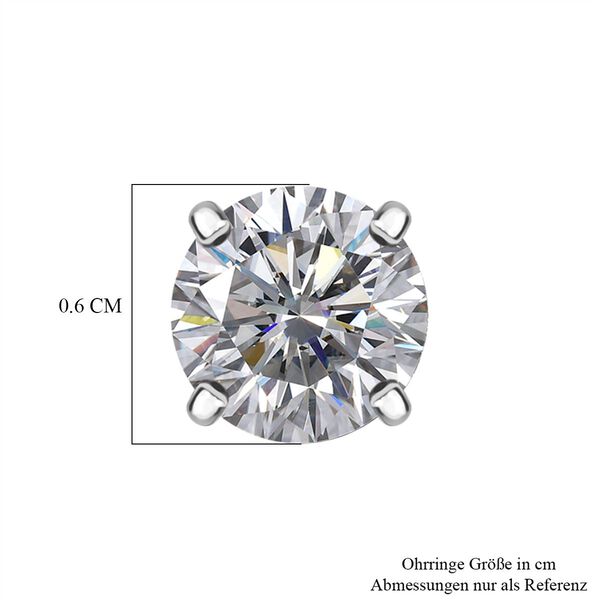 J Francis gefertigt mit SWAROVSKI- Swarovski Zirkonia Ohrringe, 925 Silber platiniert image number 6