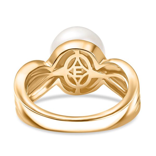 Süßwasser Perle (8-8.4 mm) Ring Nickelfreies Messing (Größe 17.00) image number 5