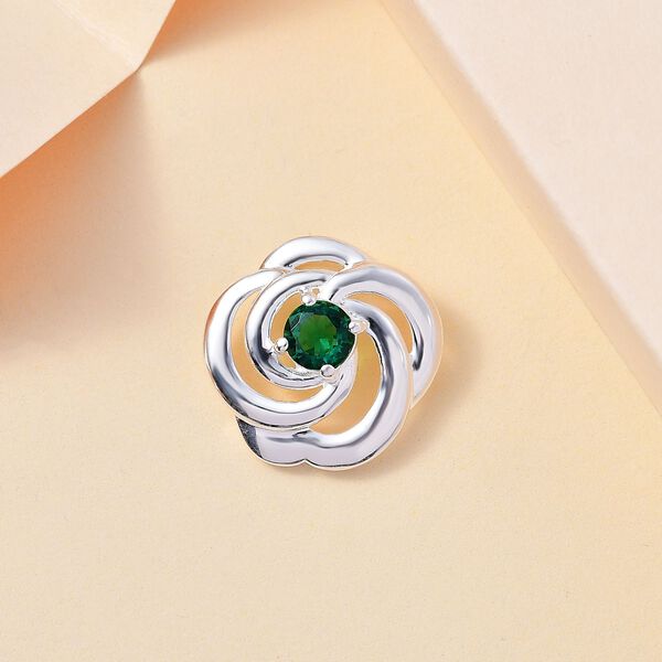 Russischer Diopsid Zirkonia Anh&auml;nger - 0,43 ct. image number 2