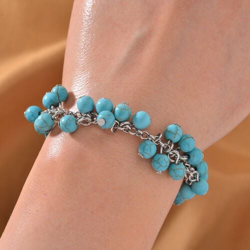 Blaues Howlit-Armband, 19+5cm - 65 ct. image number 1