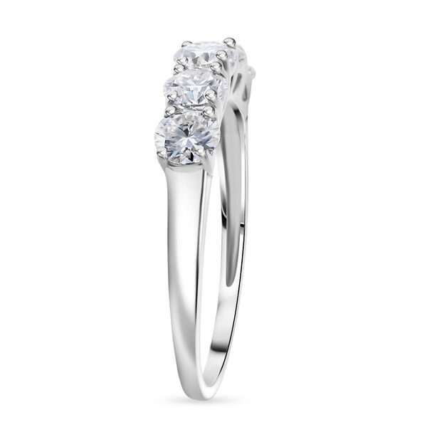 Moissanit Ring, 925 Silber rhodiniert - 1,20 ct. image number 4