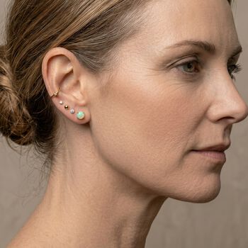 AAA Nat&uuml;rliche, &auml;thiopische Welo Opal Ohrringe in 375 Gold - 0,70 ct.