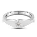 Diamant Stern Ring 925 Silber Platin-Überzug image number 0