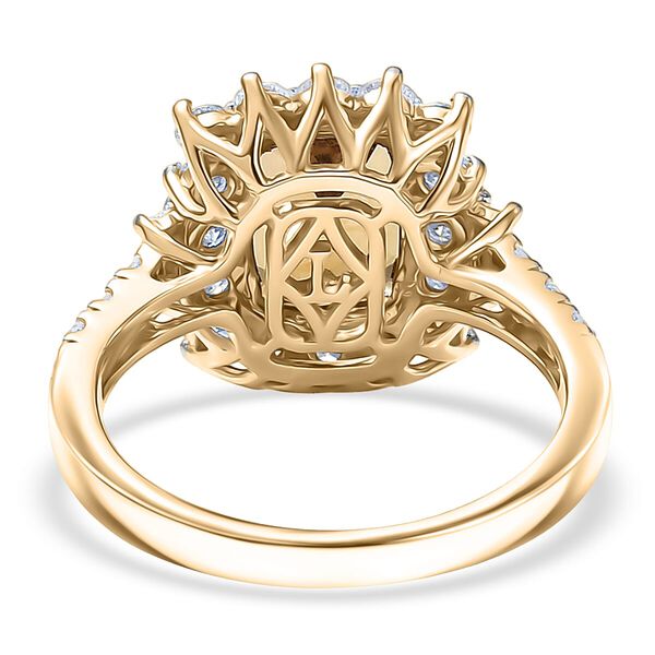 LUXURIANT DIAMOND - AAA Nat&uuml;rlicher goldener Tansanit, Lab Grown Diamant Ring 417 Gold (Gr&ouml;&szlig;e 17.00) ca. 2,85 ct image number 4