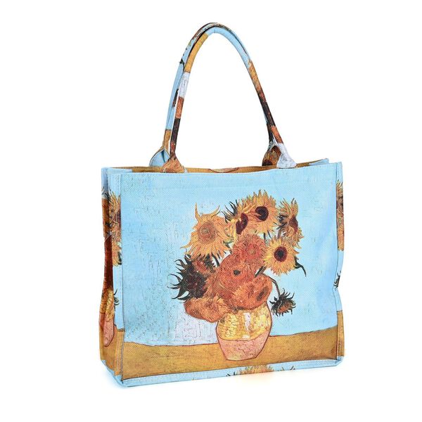 2-teiliges Taschenset - 40x12x35cm Shopper und 20x11x2cm Handytasche, Sonnenblumen von Van Gogh image number 5