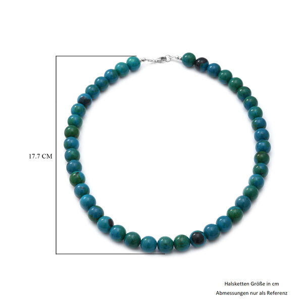 Chrysokoll Halskette ca. 45 cm lange 925 Silber ca. 212.50 ct image number 5
