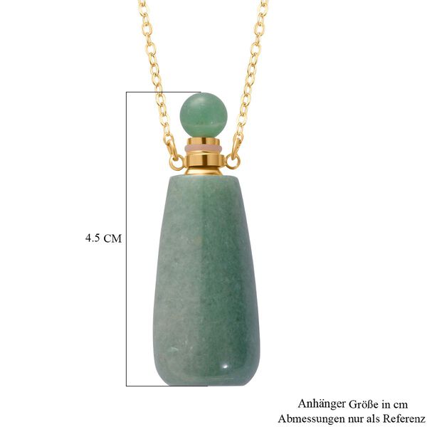 Gr&uuml;ner Aventurin Halskette, goldfarben 78.00 ct image number 4
