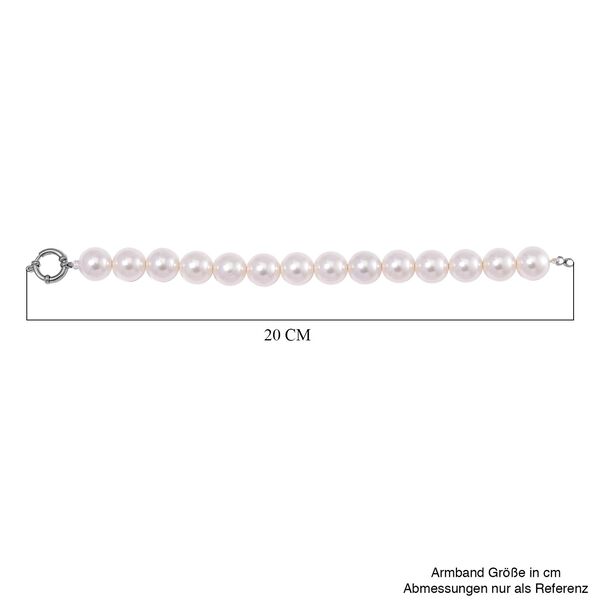 Weißes Muschelkernperle Armband image number 6