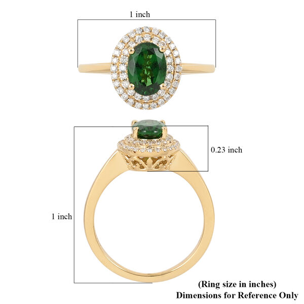 ILIANA AAA Tsavorit Granat und SI GH Diamant Ring- 1,05 ct. image number 5