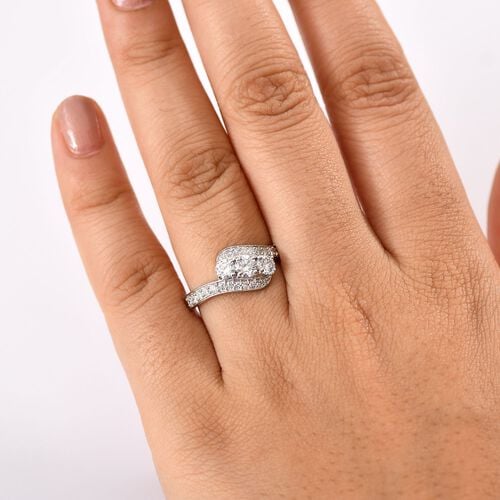 Lab Grown Diamant SI Ring 925 Silber rhodiniert (Größe 20.00) ca. 1,00 ct image number 2
