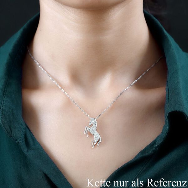 Pferd Anhänger mit weißen Diamantakzenten image number 3