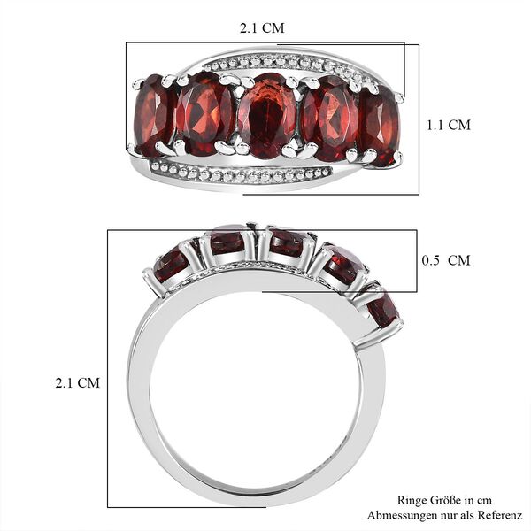 Roter Granat Ring Edelstahl (Gr&ouml;&szlig;e 16.00) ca. 3,23 ct image number 6