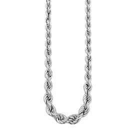 Vintage italienische Kordel-Halskette in Silber