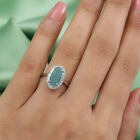Grandidierit und Diamant Halo Ring 925 Silber Platin-Überzug image number 2