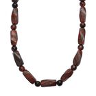 Poppy Jaspis, Rotes Tigerauge Halskette ca. 50 cm Nickelfreies Messing platiniert ca. 210.00 ct