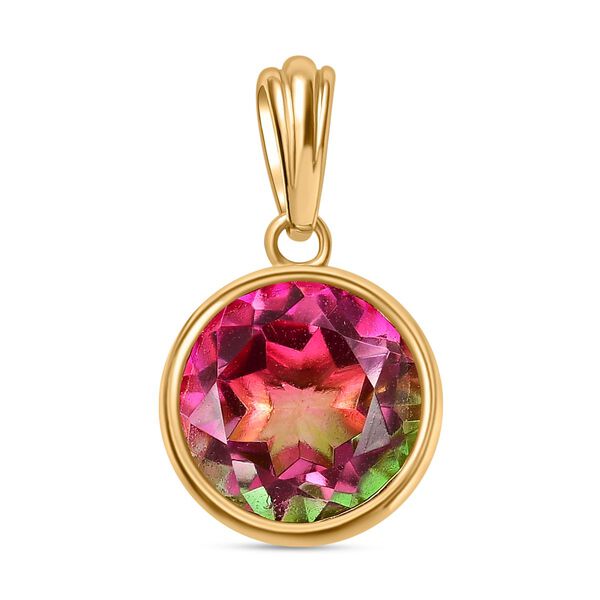 Wassermelonen Quarz Triplett Anh&auml;nger - 4,23 ct.