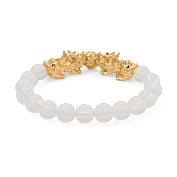 Opalit Flexibles Pixiu Armband, vergoldet ca. 150.00 ct image number 2