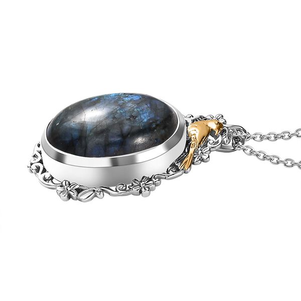 Labradorit Anhänger mit 50cm Kette - 16,58 ct. image number 5