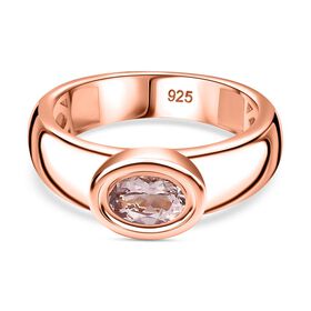 AA Maroppino Morganit Ring 925 Silber 750 Roségold Vermeil (Größe 18.00) ca. 0.53 ct
